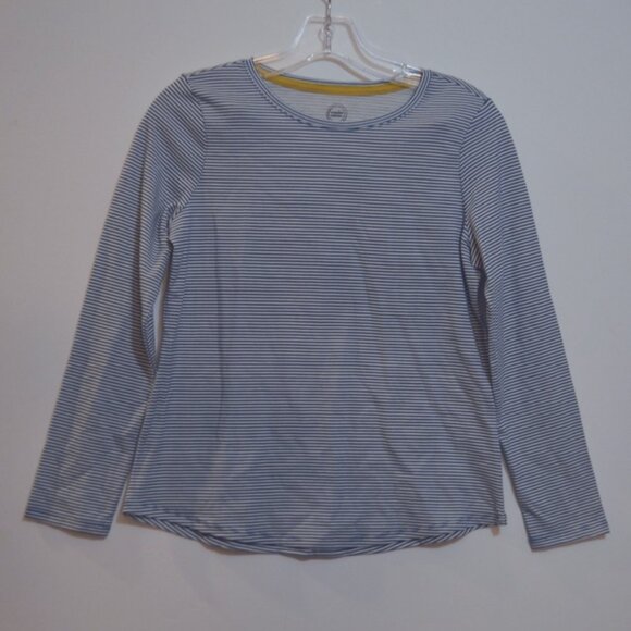 Wonder Nation White-Blue Stripes Prints Long Sleeves Tee Girls L (10-12) Plus - Picture 1 of 4